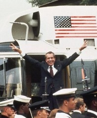Nixon quits