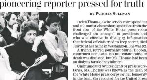 WaPo_HThomas obit_2013